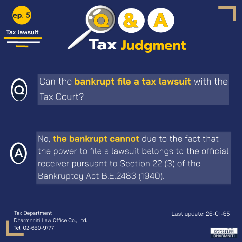 Tax Judgment EP5 Tax Lawsuit